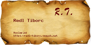 Redl Tiborc névjegykártya